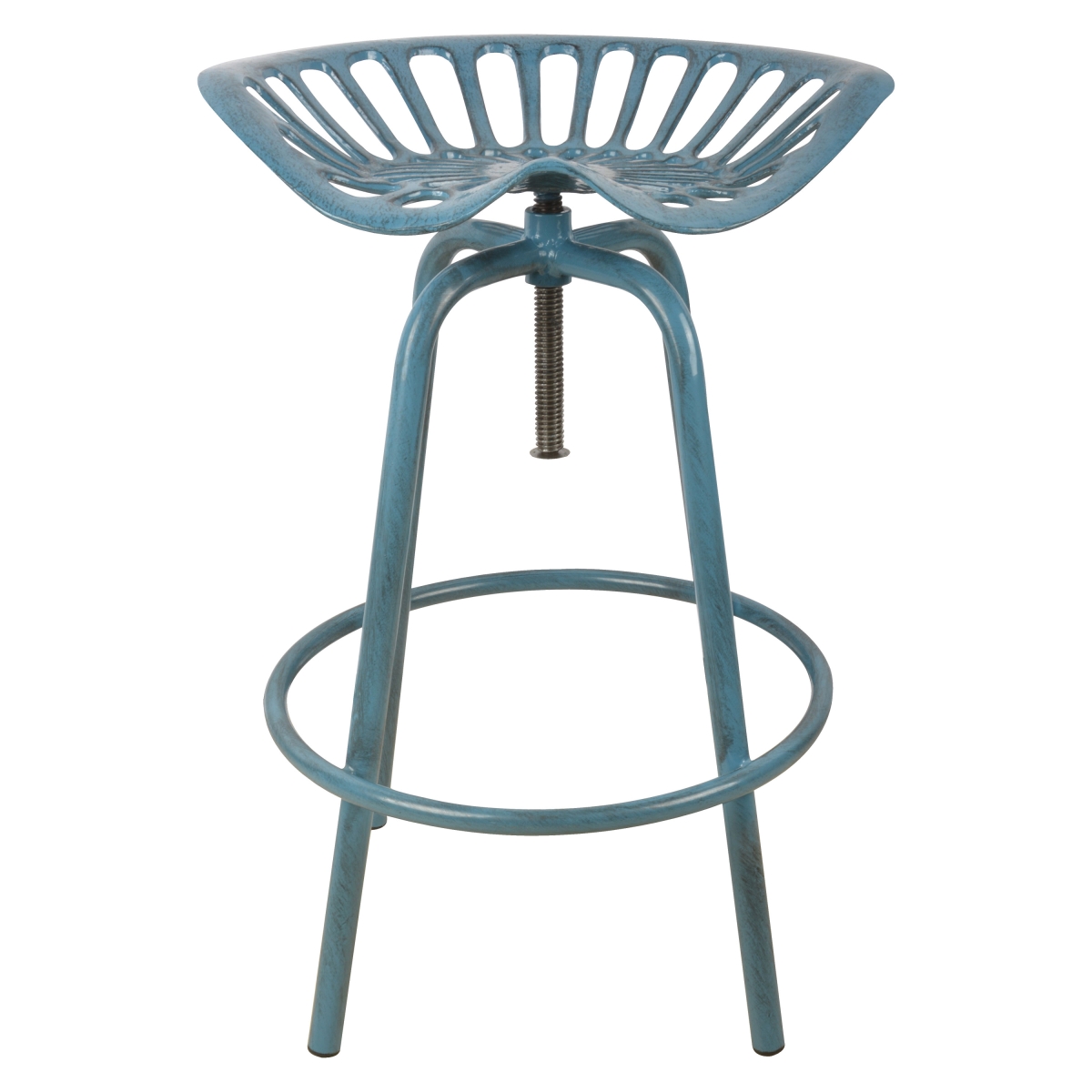 Ih034 Cast Iron & Steel Industrial Heritage Tractor Chair, Blue