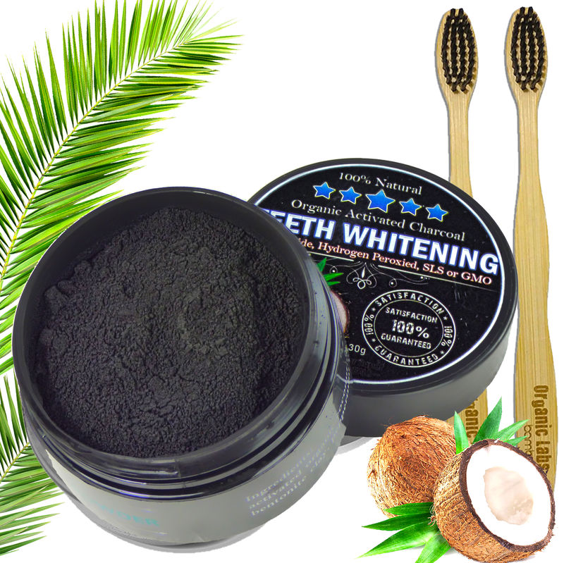 4036883 Charcoal Teeth Whitening Powder Natural Organic Activated Charcoal Bamboo Toothpaste With 2 Bamboo Toothbrushes
