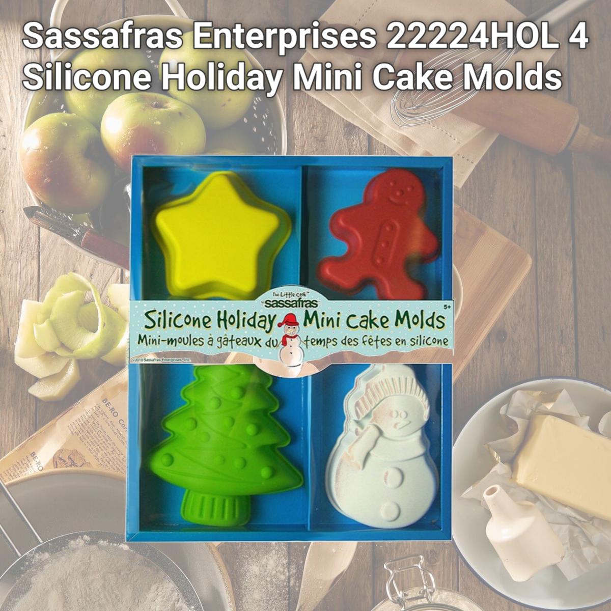 Picture of Sassafras Enterprises 22224HOL 4 Silicone Holiday Mini Cake Molds