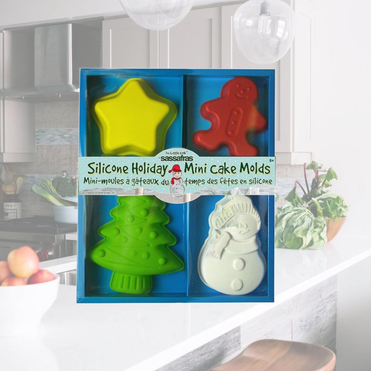 Picture of Sassafras Enterprises 22224HOL 4 Silicone Holiday Mini Cake Molds