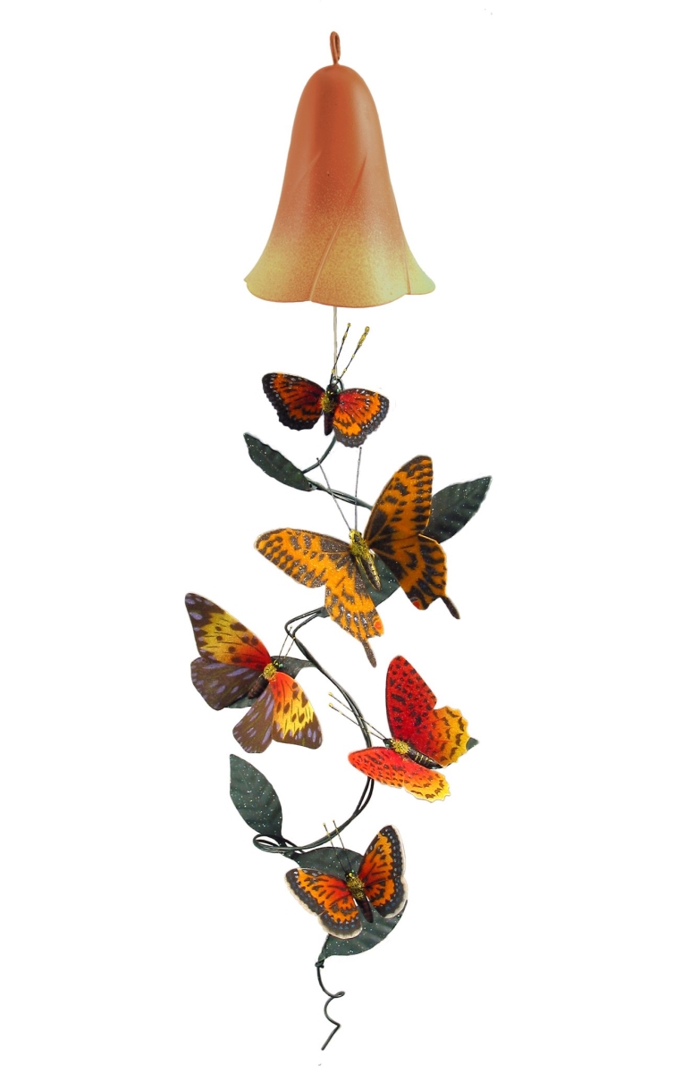 Butterfly Flower Top Solar Mobile Decor