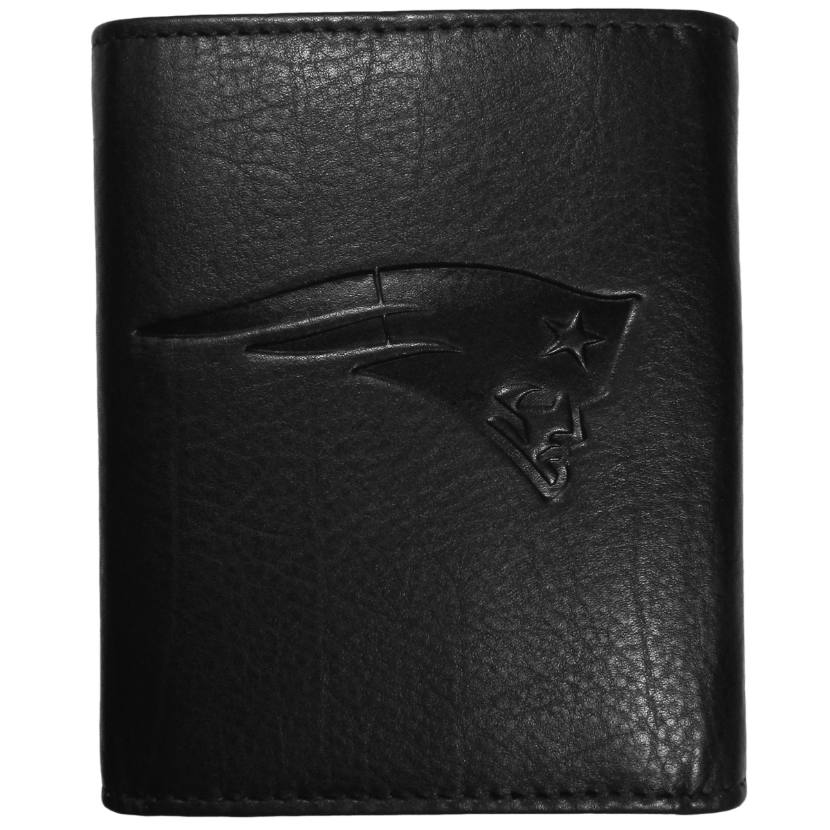 Siskiyou FLET120 Male NFL New England Patriots Embossed Leather Tri-fold Wallet