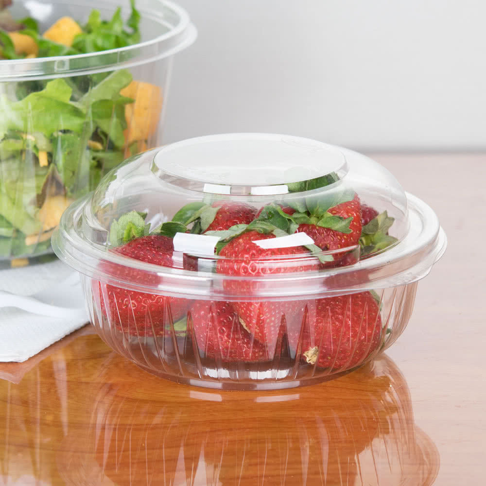 Dcc Ctr12bd 12 Oz Bowls Plastic Bowl With Dome Lid - Clear