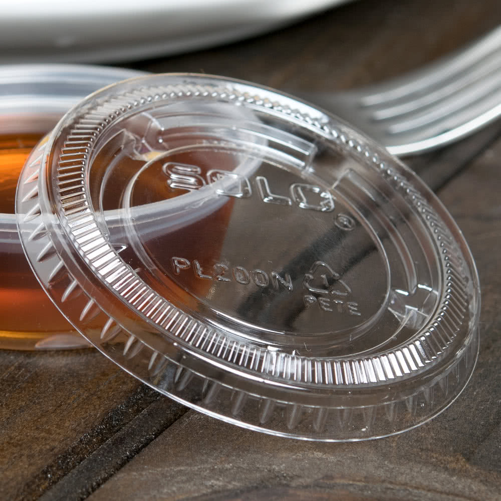 Medium Plastic Souffle Cup Lid, Clear - Case Of 2500