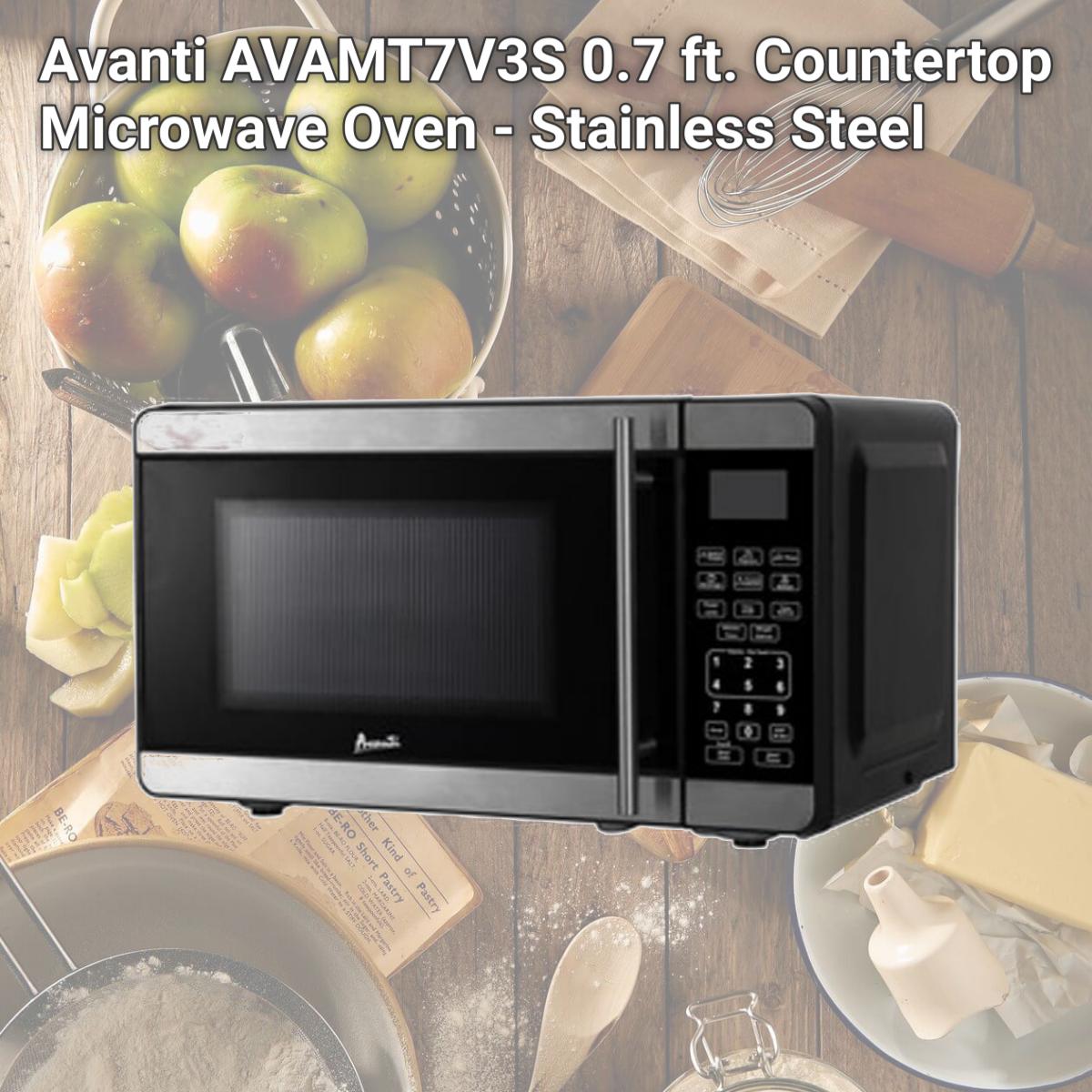 Picture of Avanti AVAMT7V3S 0.7 ft. Countertop Microwave Oven - Stainless Steel