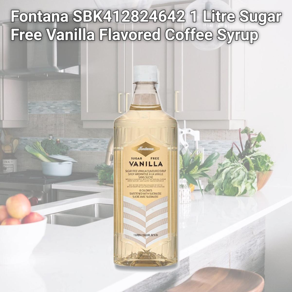 Picture of Fontana SBK412824642 1 Litre Sugar Free Vanilla Flavored Coffee Syrup