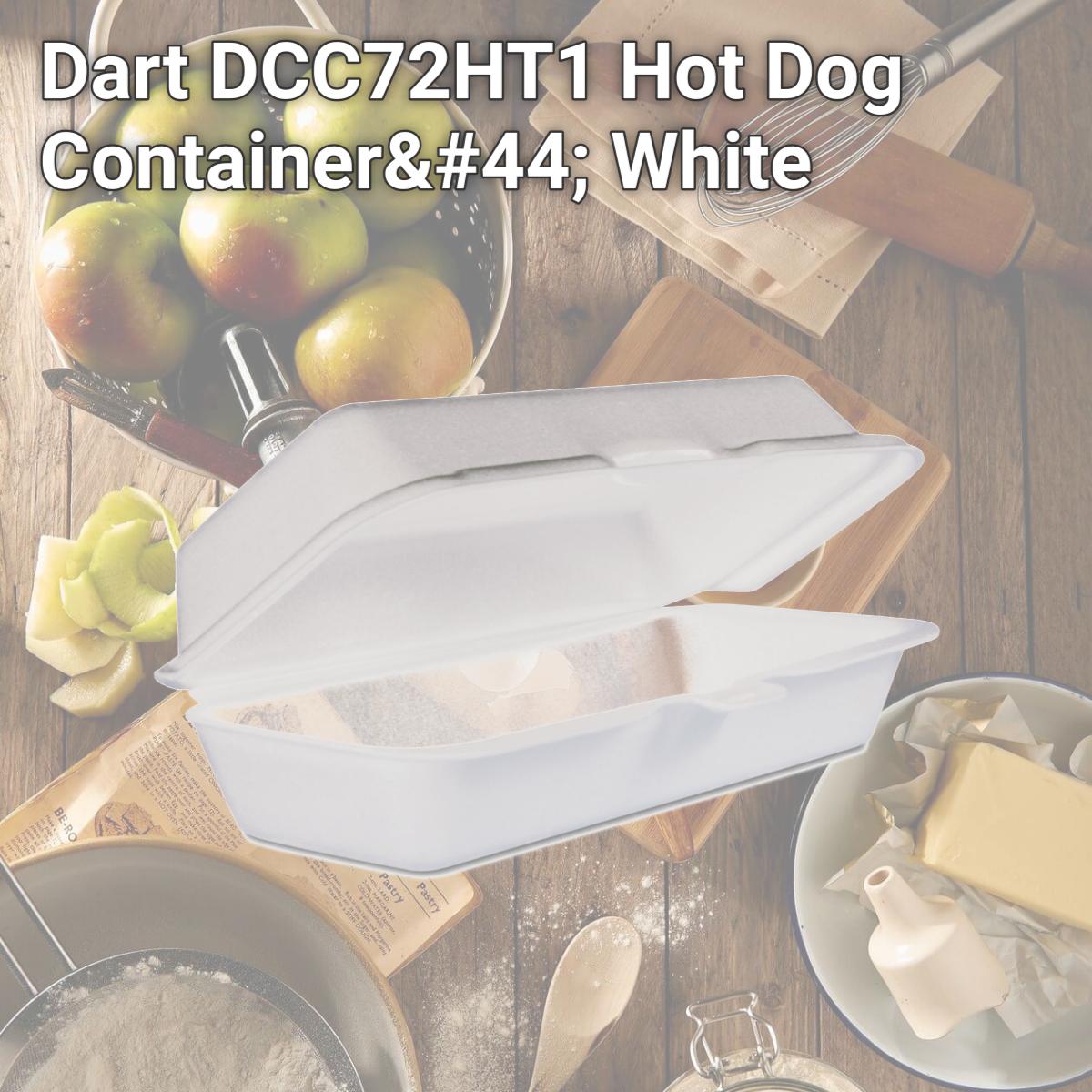 Picture of Dart DCC72HT1 Hot Dog Container, White