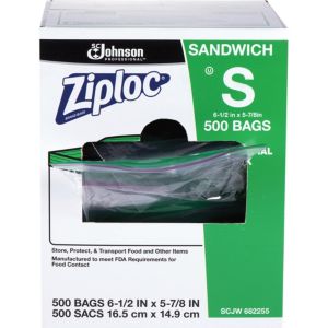682255 6.5 X 6 In. Clear Resealable Sandwich Bag - 500 Count