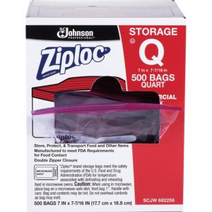 682256 1 Gal Plastic Double Zipper Storage Bag, Clear - Pack Of 500