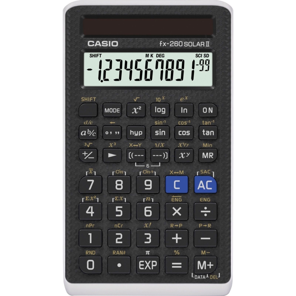 Casio Csofx260slrii Scientific Solar-powered Calculator, Black