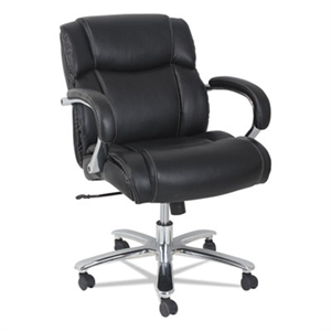 Alera Alems4619 Maxxis Series Big & Tall Leather Chair - Black, Supports Up To 350 Lbs
