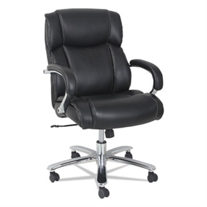 Alera Alems4519 Maxxis Series Big & Tall Leather Chair, Black - Supports Up To 450 Lbs