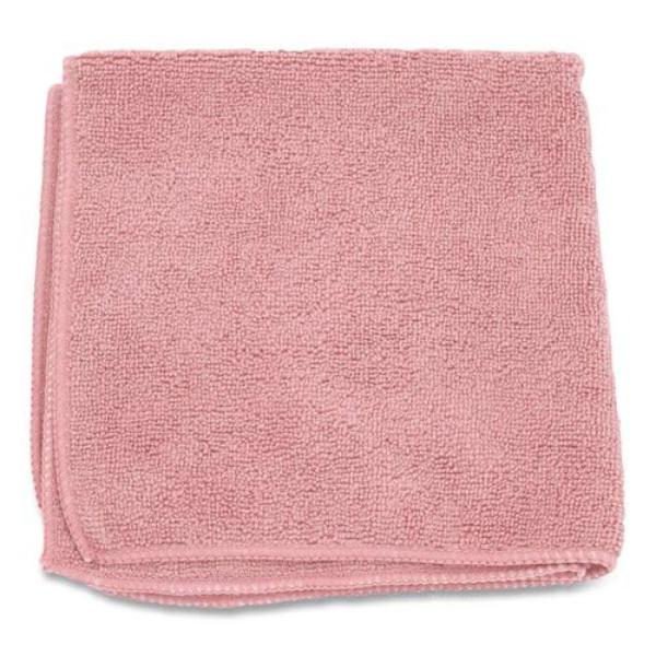 BWK12PINCLOTH 12 x 12 in. Square Microfiber Cleaning Cloths, Pink - Pack of 12