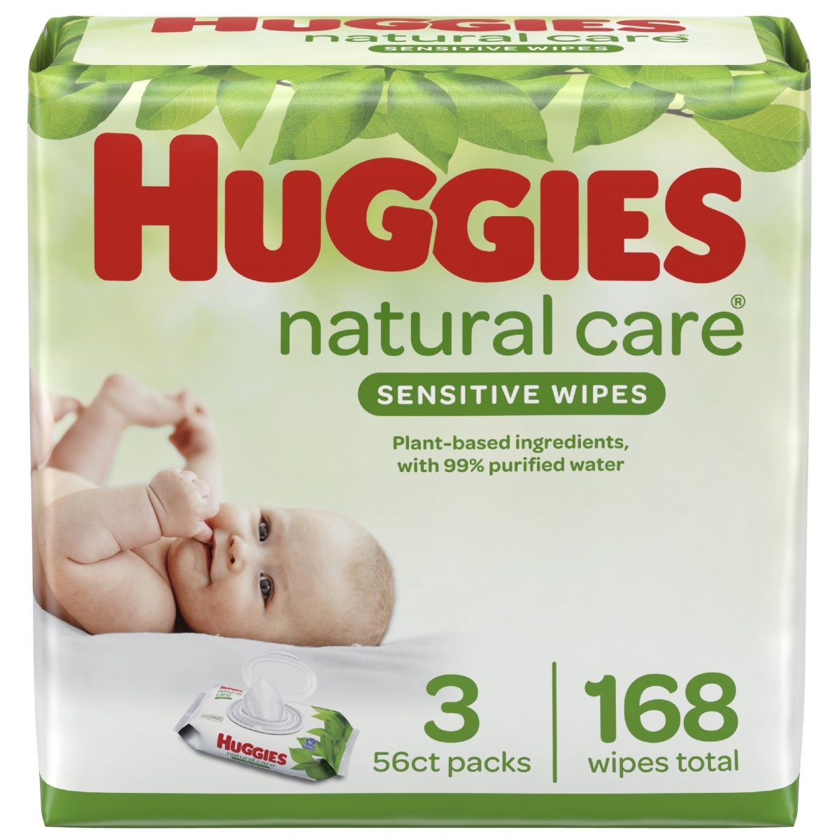 KCM41926 Natural Care Sensitive Baby Wipes - Pack of 3