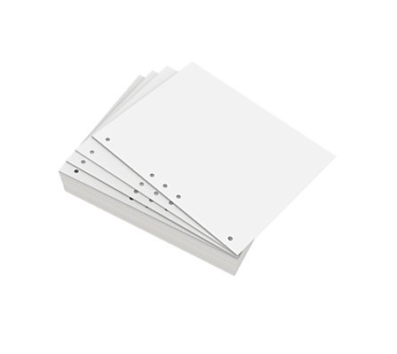 8.5 X 11 In. Custom Cut Sheet Copy Paper White 5 Hole Left - 20 Lbs