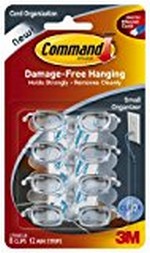17302clres 0.5 In. Cord Clip, Small With Adhesive, Clear - Pack Of 8