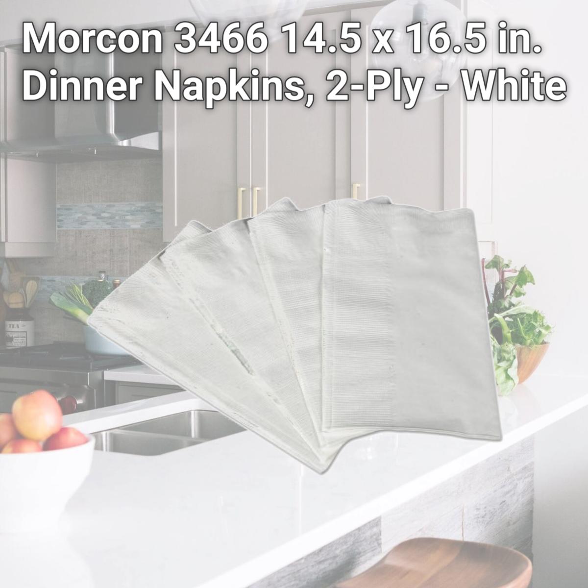 Picture of Morcon 3466 14.5 x 16.5 in. Dinner Napkins, 2-Ply - White