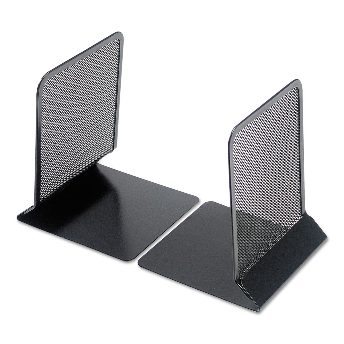 Unv20025 5.37 X 7 In. Metal Mesh Bookends, Black