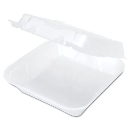 Gen-pak Sn240v 8.25 X 8 X 3 In. Snap-it Vented Foam Hinged Container, White - 100 Per Bag, 2 Bag Per Case