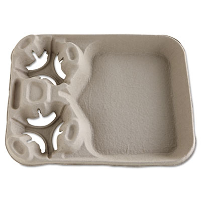 20990ct 8 - 44 Oz Strong Holder Molded Fiber 2 Cup & Food Trays
