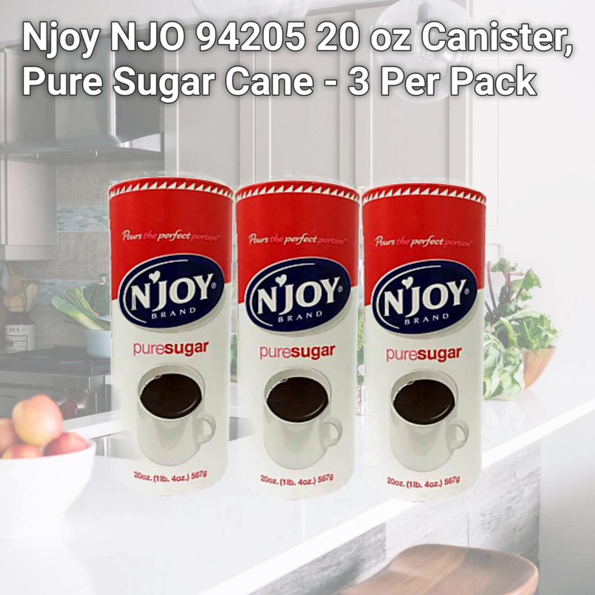 Picture of Njoy NJO 94205 20 oz Canister, Pure Sugar Cane - 3 Per Pack