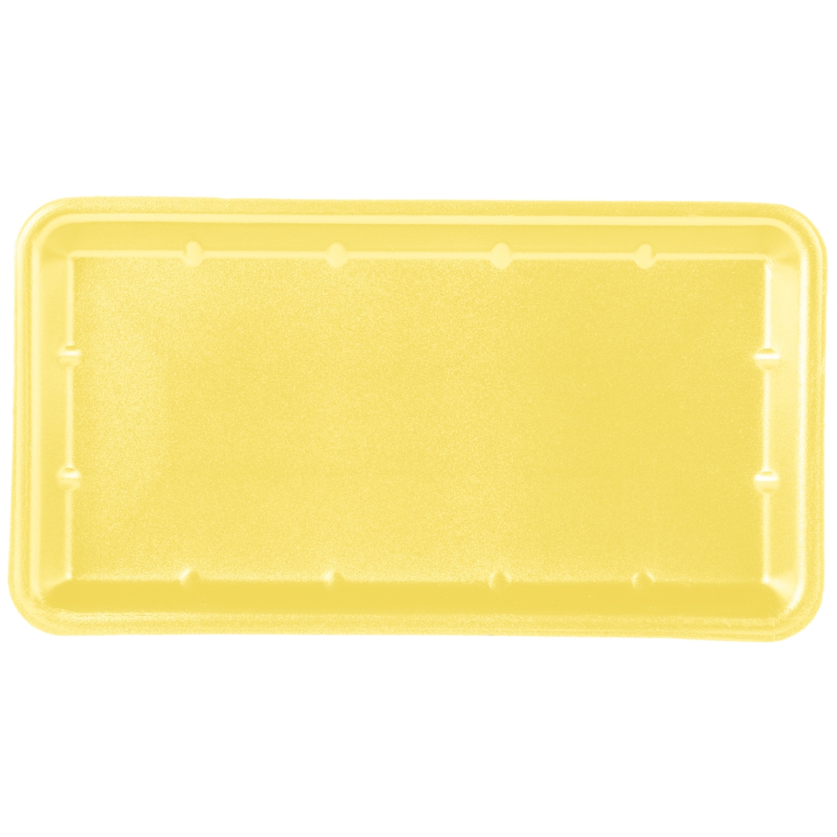 25syl 8 X 14.75 X 0.5 In. Supermarket Foam Meat Tray, Yellow, 125 Per Bag - 2 Bag