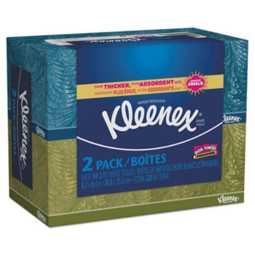 Kimberly Clark 37399 2-ply Facial Tissue - White, 160 Per Box - 12 Two-packs Per Case