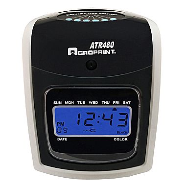 01-0285-001 Time Clock Bundle For Atr480 With Lcd Automatic, White & Charcoal