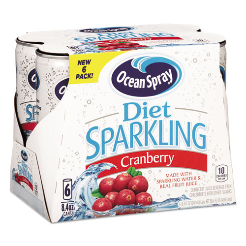 UPC 031200227188 product image for Ocean Spray Cranberries 22718 8.4 oz Sparkling Cranberry Juice - 6 per Pack | upcitemdb.com