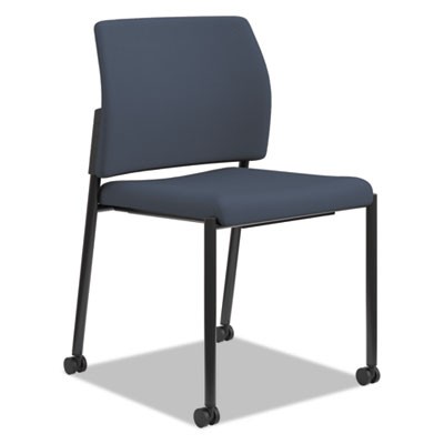 Accommodate Series Guest Chair, Fabric Armless - Navy