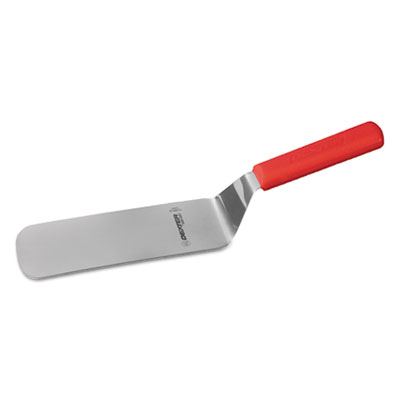 019693r 8 X 3 In. Sani Safe Cake Turner, High-carbon Steel With Red Handle