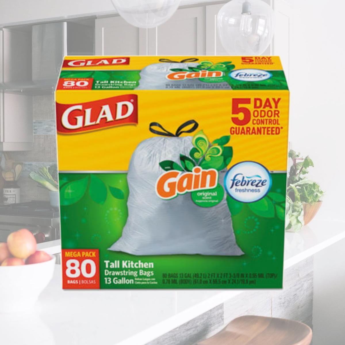 Picture of Glad 78900BX 13 gal Odorshield Tall Kitchen Drawing Bags