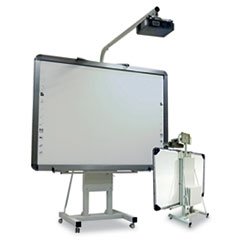 Bi350420 86 X 76 X 26 In. Interactive Board Mobile Stand With Projector Arm - Black