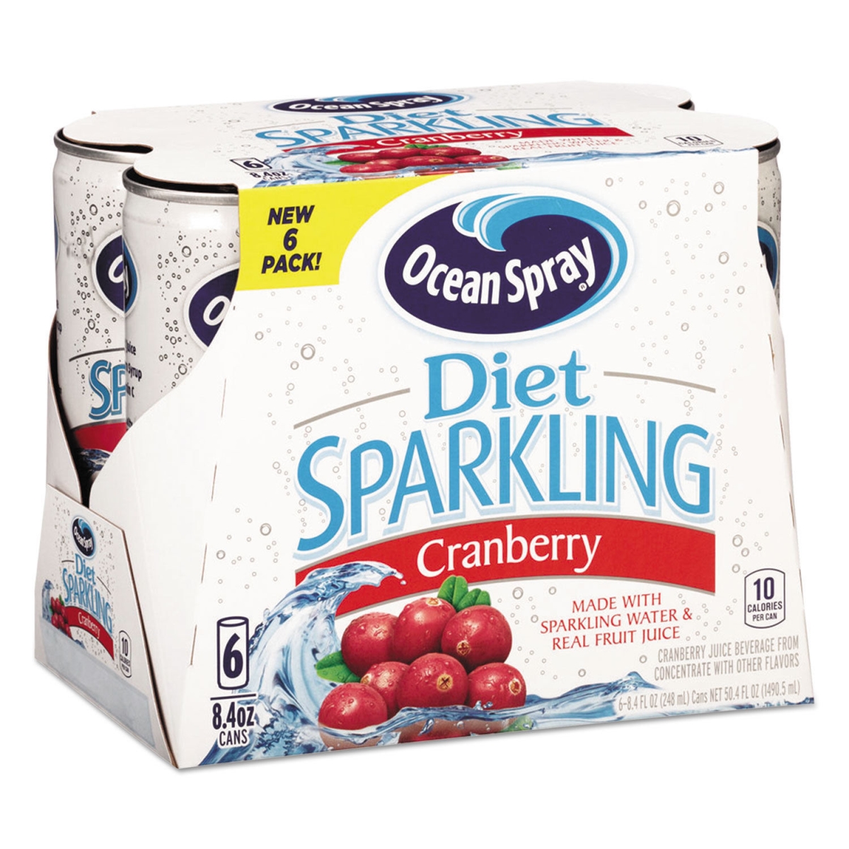 UPC 031200227140 product image for Ocean Spray Cranberries 22714 8.4 oz CranRaspberry Sparkling Juices - 6 per Pack | upcitemdb.com