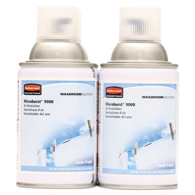 Rubbermaid Commercial Products 4012441 5.3 Oz Linen Fresh Microburst 9000 Air Freshener Aerosol Refill