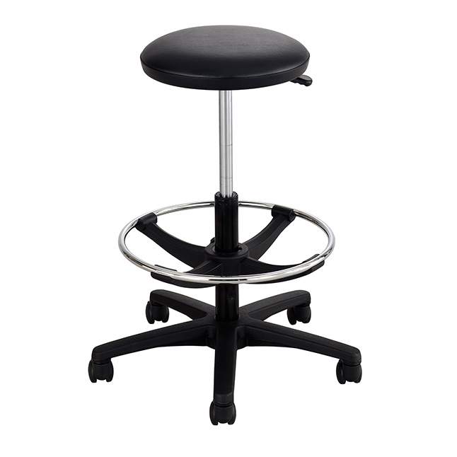 Extended Height Lab Stool, Black