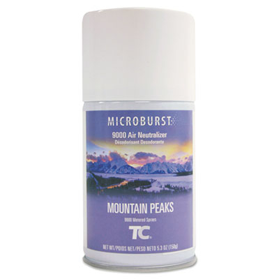 Rubbermaid Commercial Products 4012461 5.3 Oz Mountain Peaks Microburst 9000 Air Freshener Aerosol Refill