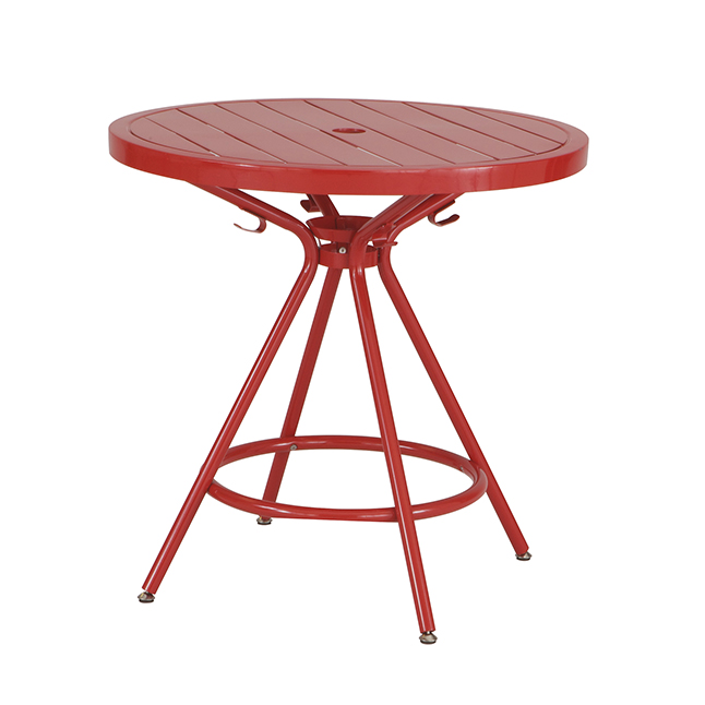 4361rd 29.5 X 30 In. Cogo Steel Round Tables, Red