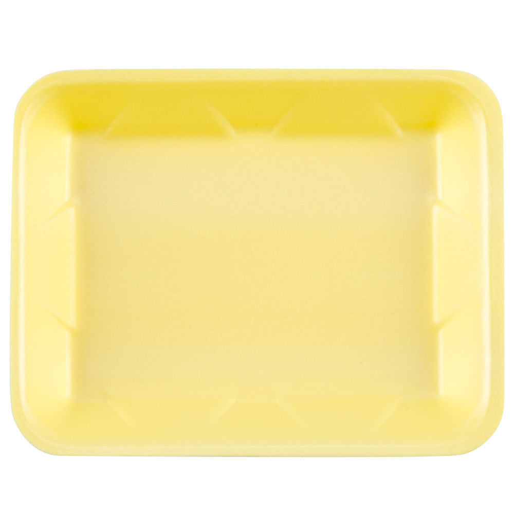 4dyl 9.25 X 7.25 X 0.5 In. Supermarket Foam Tray, Yellow, 125 Per Bag