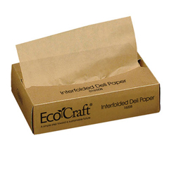 16008 8 X 10.75 In. Papercon Ecocraft Interfolded Soy Wax Deli Sheets