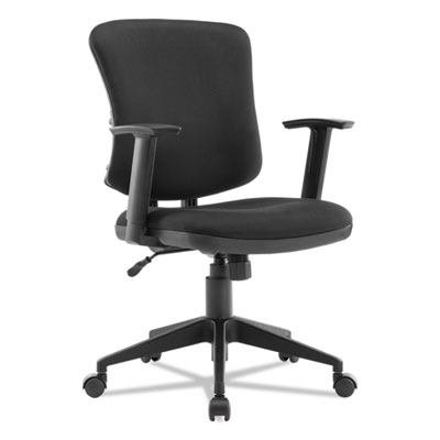 Alera Alete4810 Everyday Fabric Task Office Chair With Arms, Black