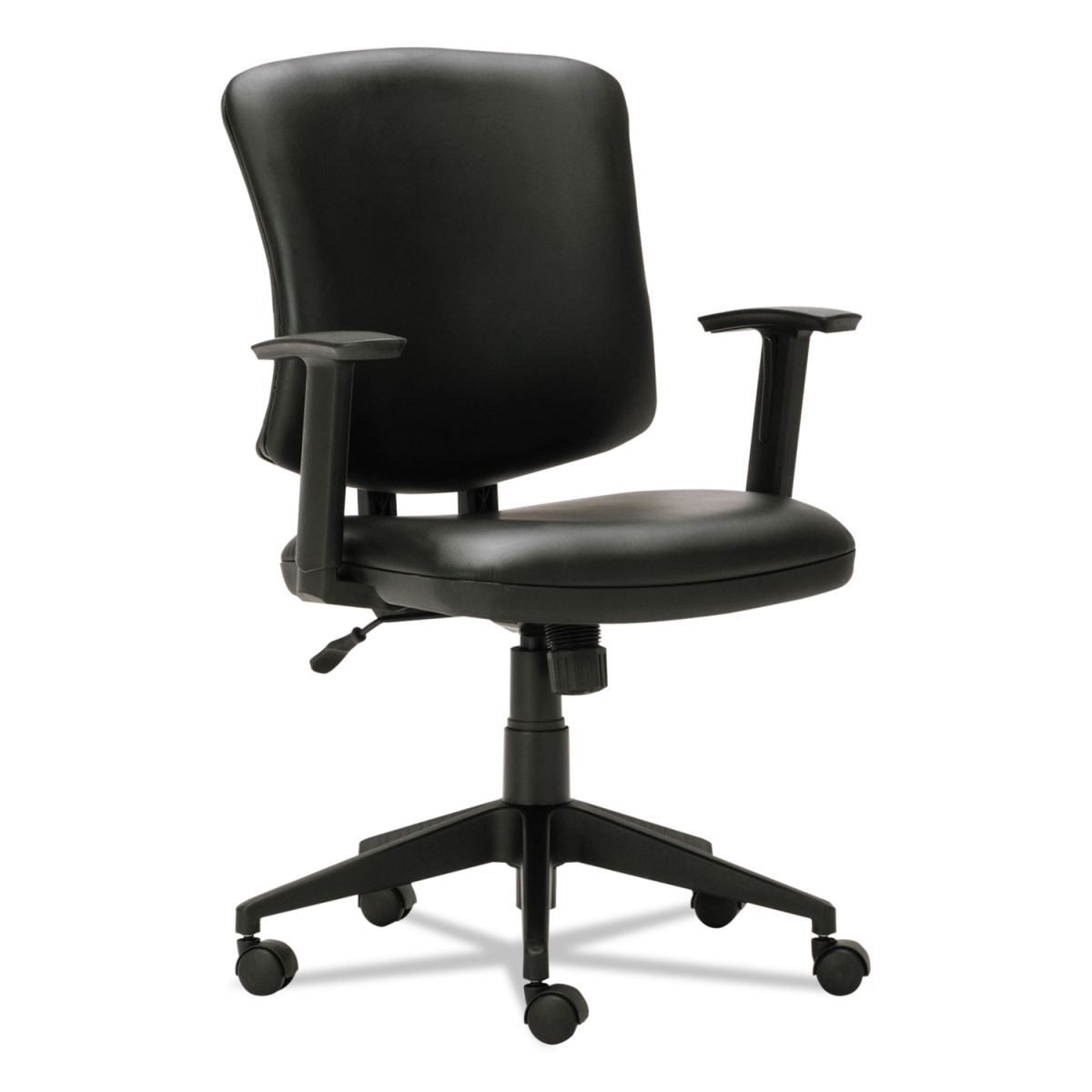 Alera Alete4819 Leather Chair With Arms, Black