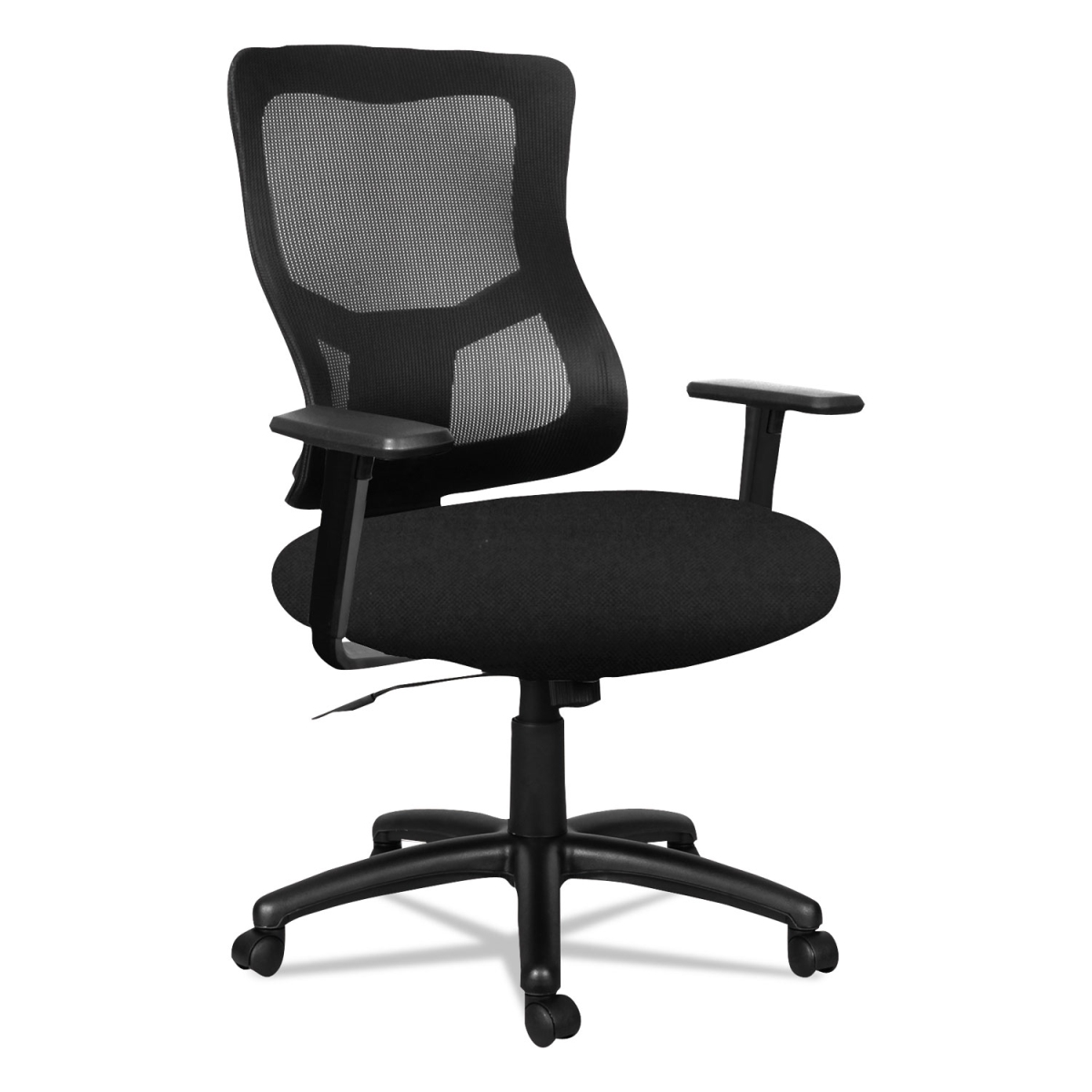 Alera Aleelt4214f Adjustable Mid-back Mesh Swivel & Tilt Chair With Adjustable Arms, Black