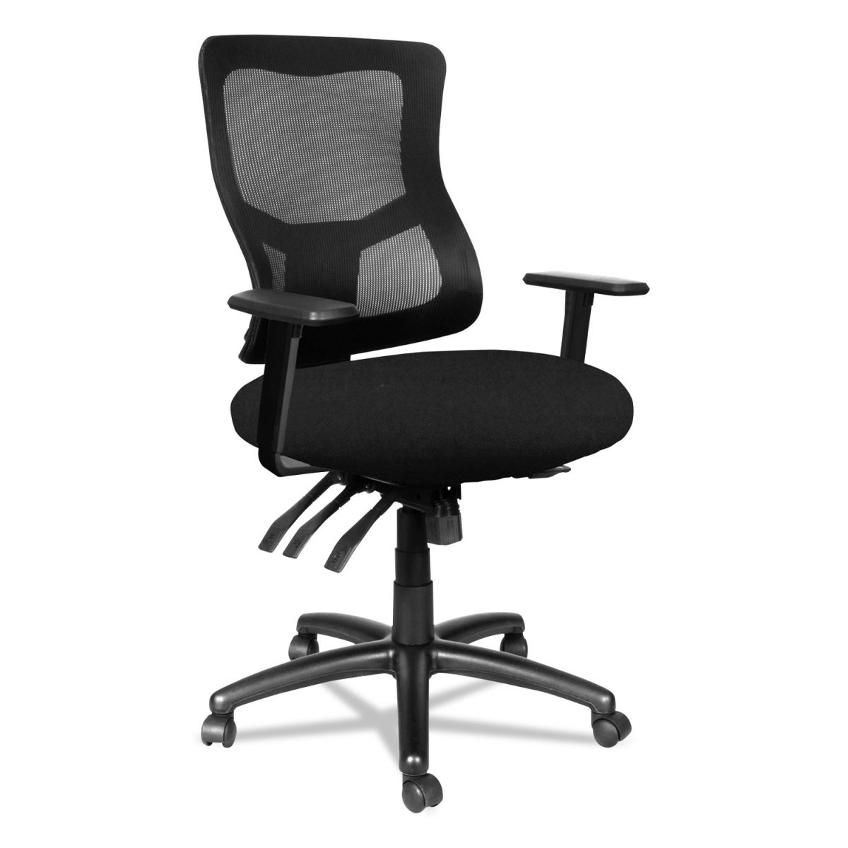 Alera Aleelt4214m Elusion Ii Series Mesh Mid-back Multi-function With Seat Slide Chair, Black