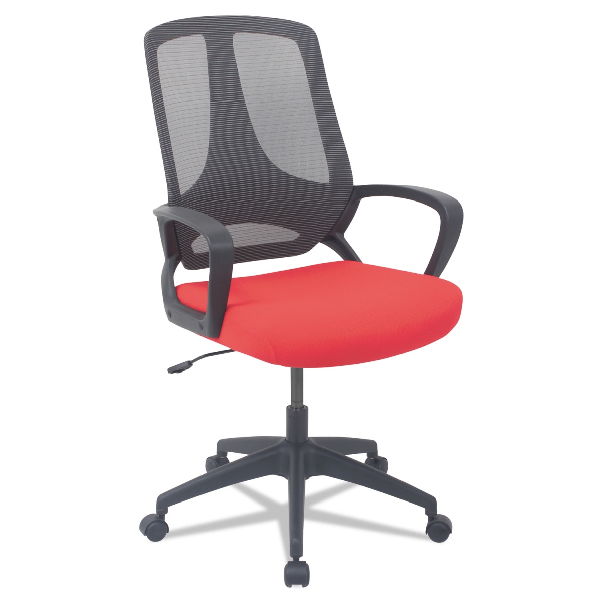 Alera Alemb4738 Mb Series Mesh Mid-back Office Task Chair, Red & Black