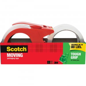 Scotch Mmm350021rd Moving Packaging Tape Rolls With Dispenser, 2 Roll Per Pack