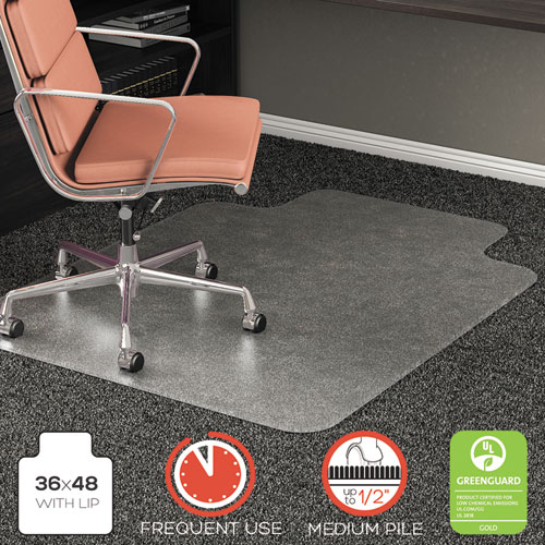 Defcm15113com Staples Rollamat Frequent Use Chair Mat For High Pile Carpet, 36 X 48-19 X 10