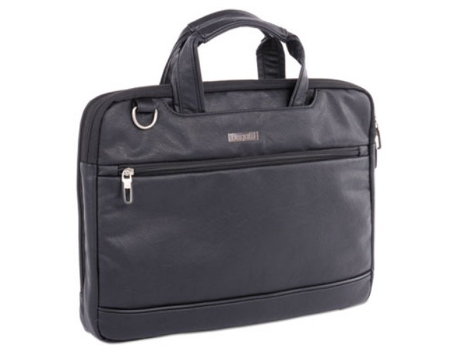 Exb527 Harold Slim Briefcase - Synthetic Leather, Black