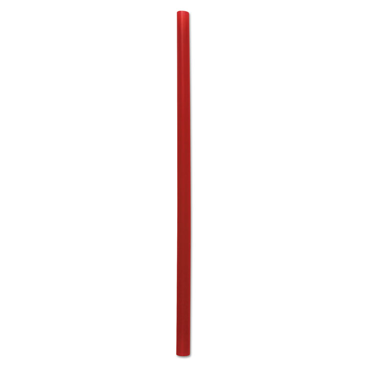 Gstu775r Unwrapped Giant Straws, Red