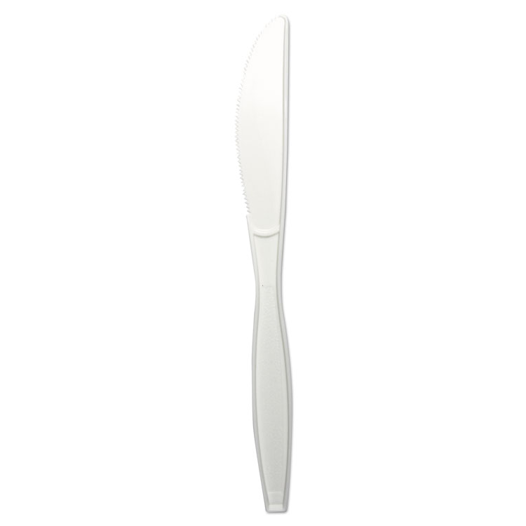 Knifehwppwh Heavyweight Polypropylene Cutlery, Knife - White